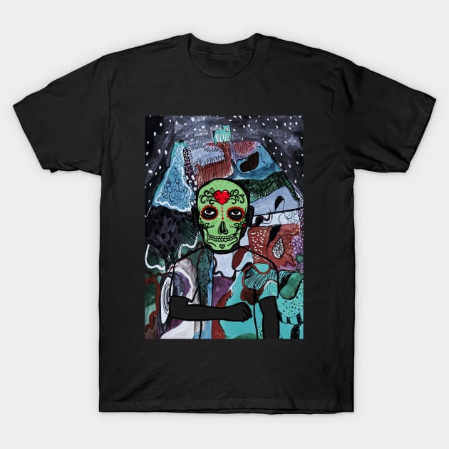 Explore NFT Character - MaleMask Mystery Night with Mexican Eyes on TeePublic T-Shirt by Hashed Art